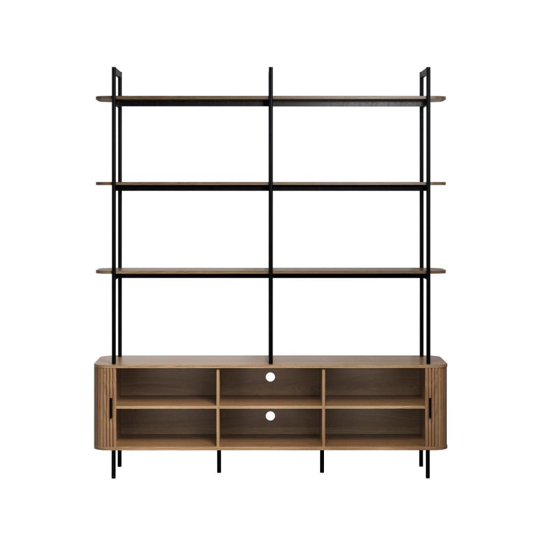 trendteam Regal Ronin Regal 2 Jalousietüren, 3 Regale Eiche Dekor., 1-tlg. – Bild 3 von 5