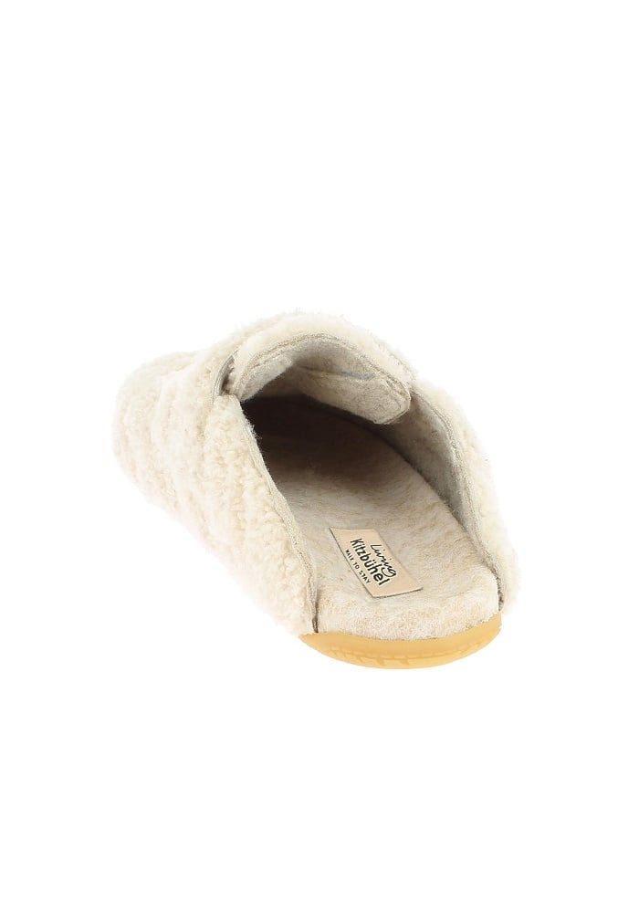 Living Kitzbühel Clog Smile Premium (Lammfell, mit Fussbett) oat milk weiss Damen Hausschuh