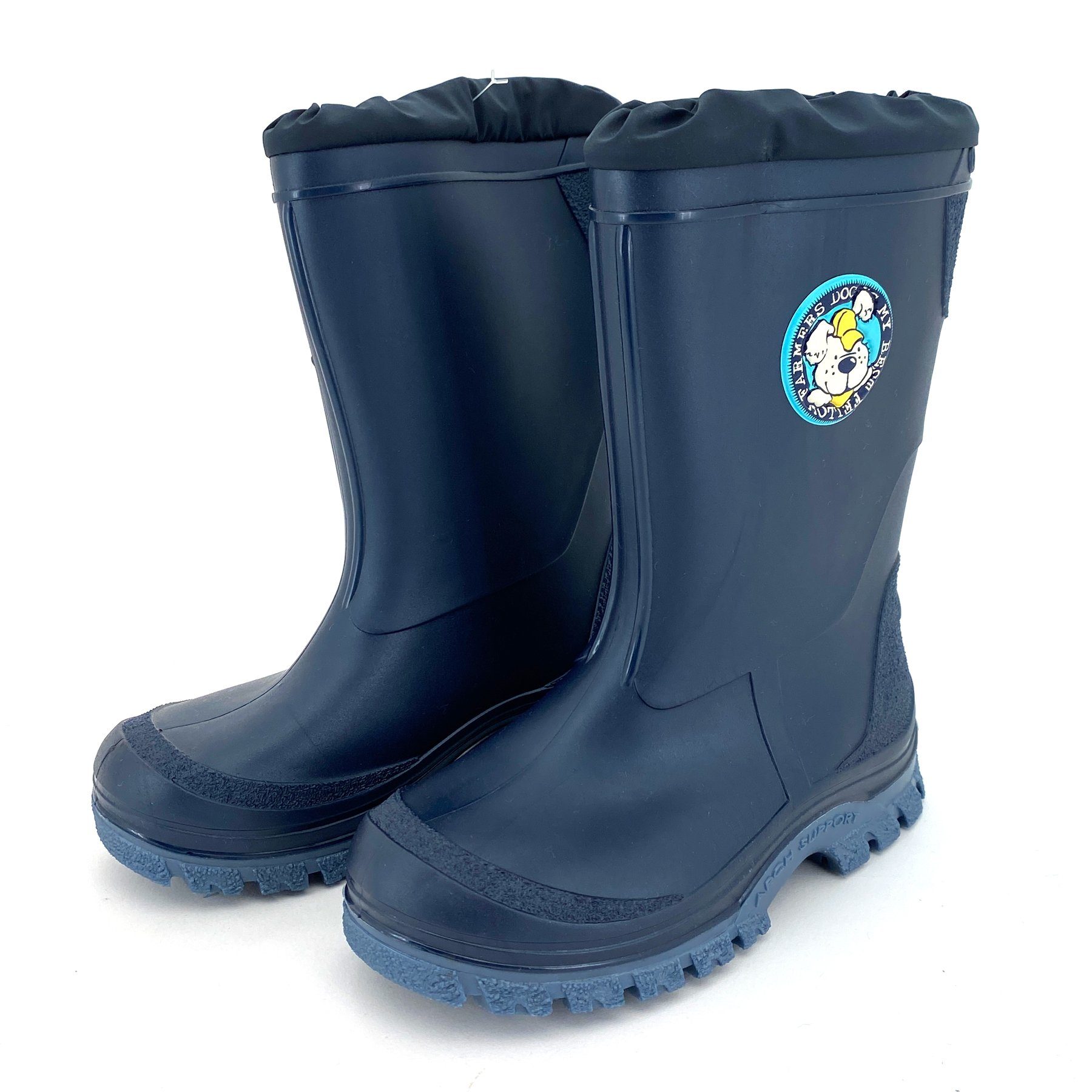 heimtexland Premium Kinder Gummistiefel gefüttert Regenstiefel Gummistiefel (Typ880, Blau) Arch Support Sohle I blau Gr. 29