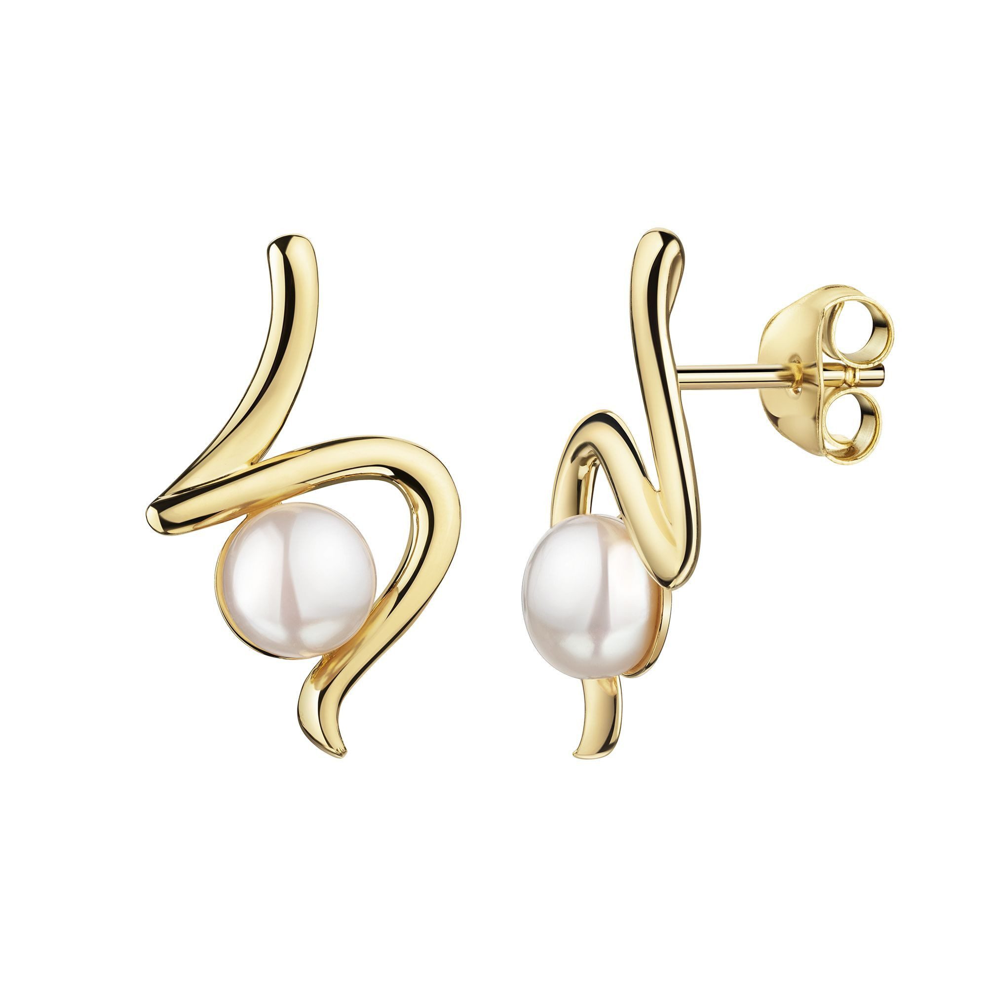 CELESTA Paar Ohrstecker 925 Sterling Silber vergoldet Perle günstig online kaufen