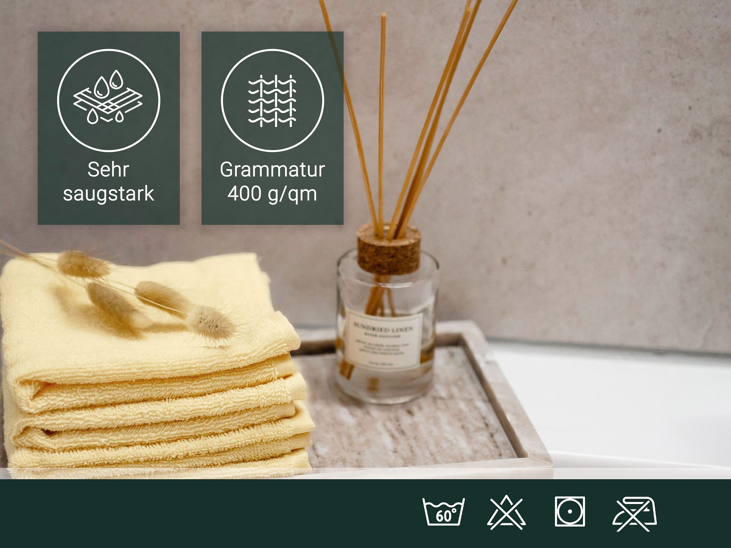 ZOLLNER Gästehandtücher, Walkfrottier (10-St), 30 x günstig online kaufen