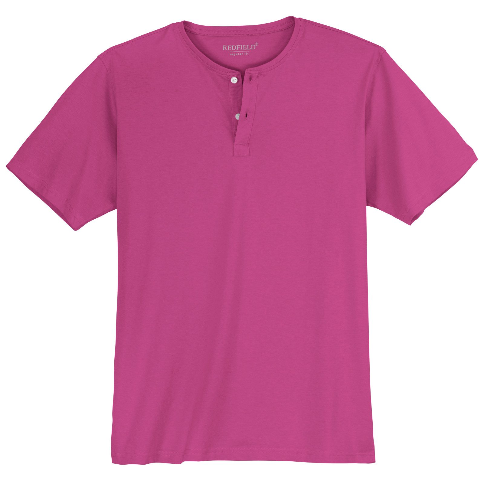 redfield Rundhalsshirt Redfield Übergrößen Henley T-Shirt fuchsia Bruce