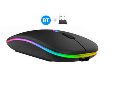 AURUM Drahtlose Bluetooth Wireless Maus mit Farbwechsel PC Computer Laptop Maus