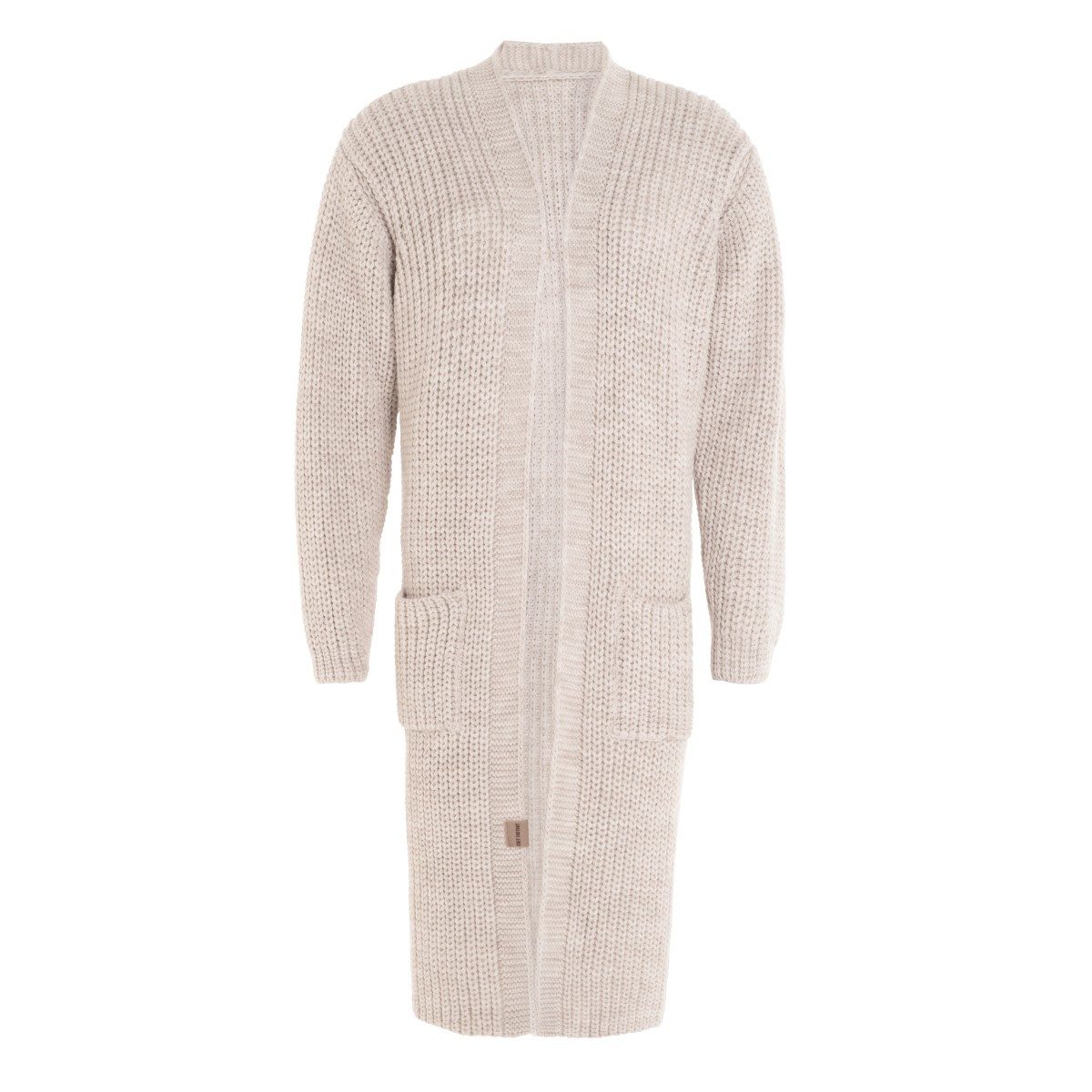 Knit Factory Strickjacke Marlo Lange Beige 40 42 40/42 (1-tlg) Modell Marlo, für Herbst, Winter