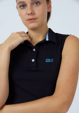 SPORTKIND Funktionsshirt Golf Polo Shirt ärmellos Mädchen & Damen schwarz