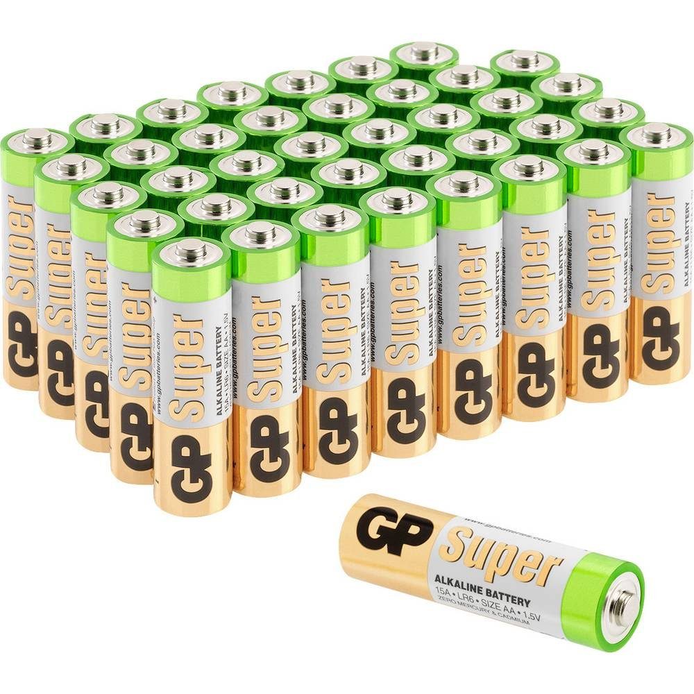 GP Batteries GP Alkaline Batterien AA Mignon, LR06, 1.5V, mit Batterie