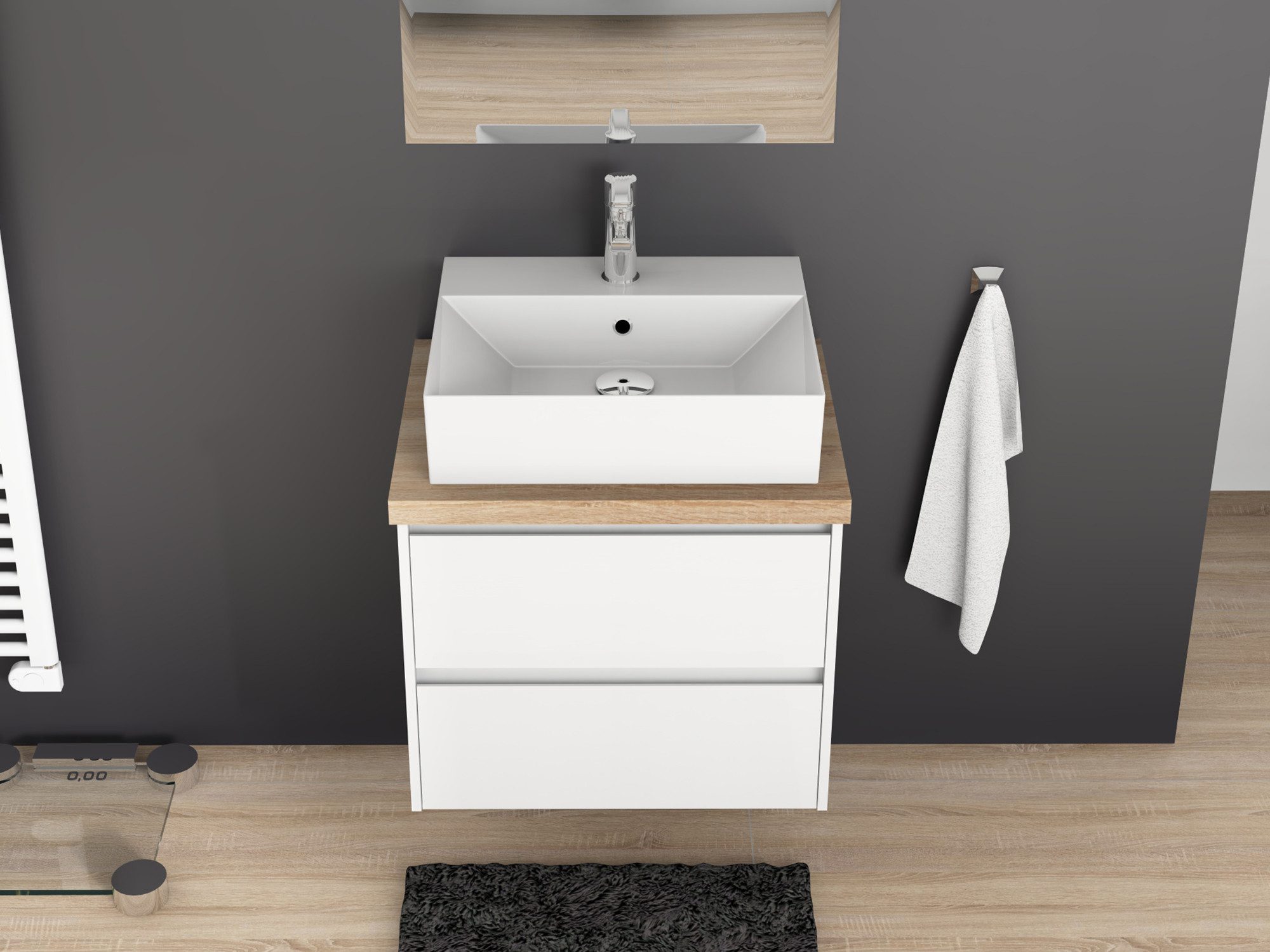 Aqua Bagno Badmöbel-Set Unterschrank mit Waschtisch günstig online kaufen