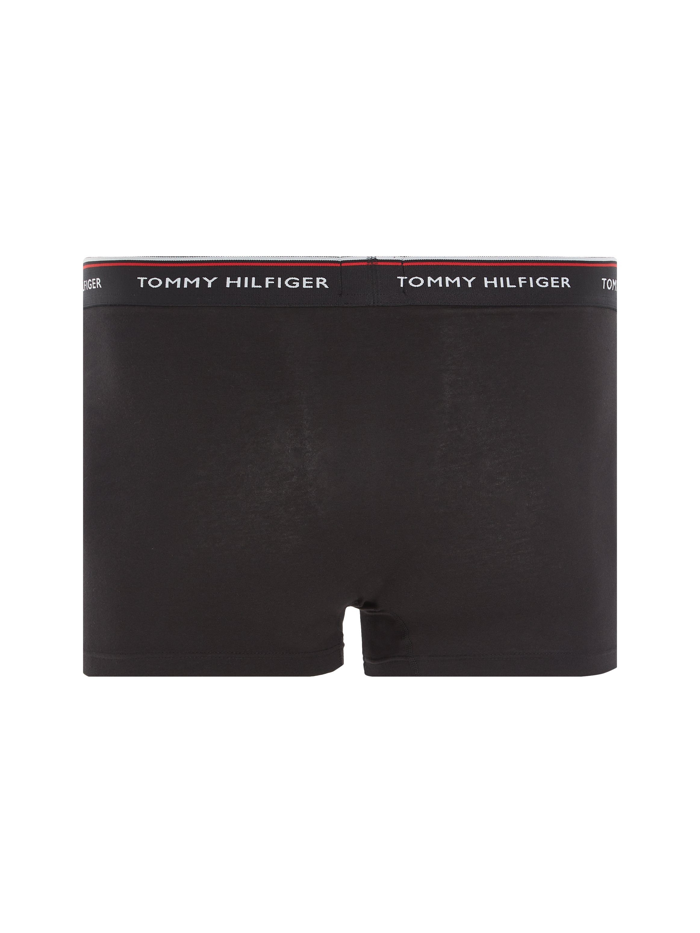PACK Tommy Logo-Elastiktape mit TRUNK Hilfiger 3-St., Underwear 3 BT Trunk Black 3er-Pack) (Packung, Hilfiger Tommy