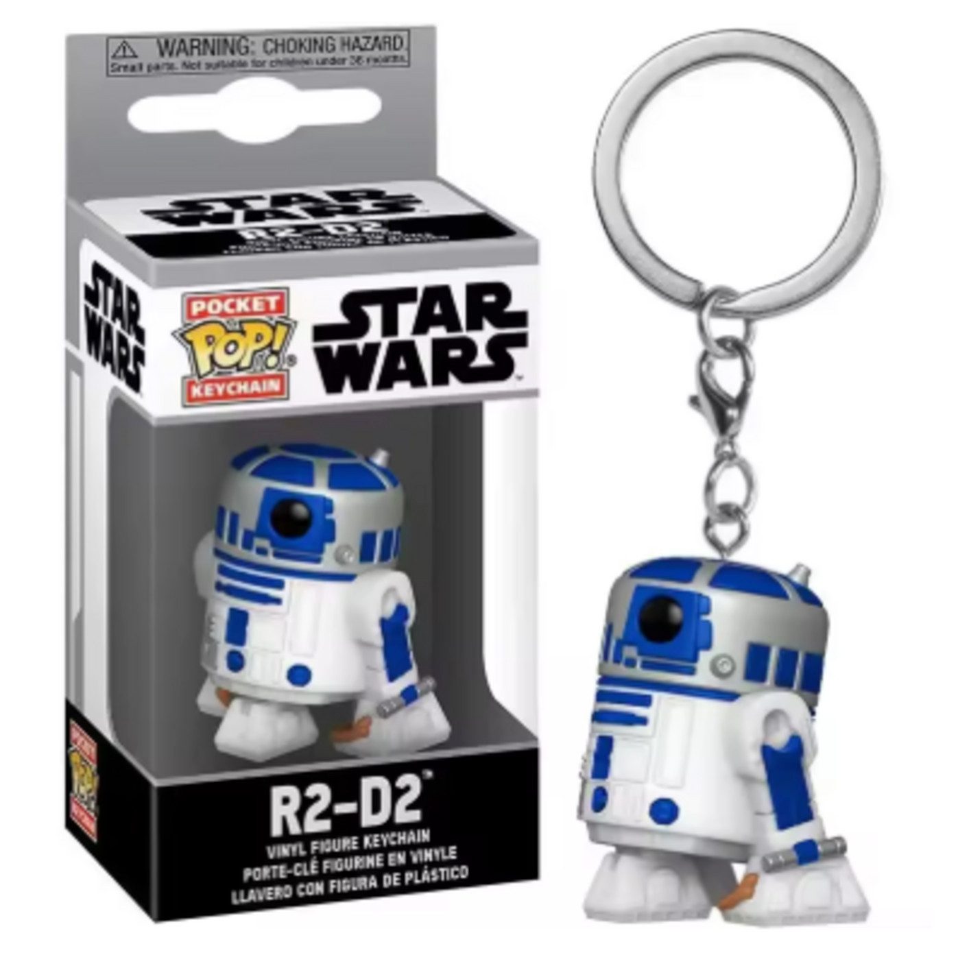 Stelby Schlüsselanhänger Merchandise Figur, Sammelfigur Schlüsselanhänger R2-D2, Star Wars Figur mit Geschenkbox