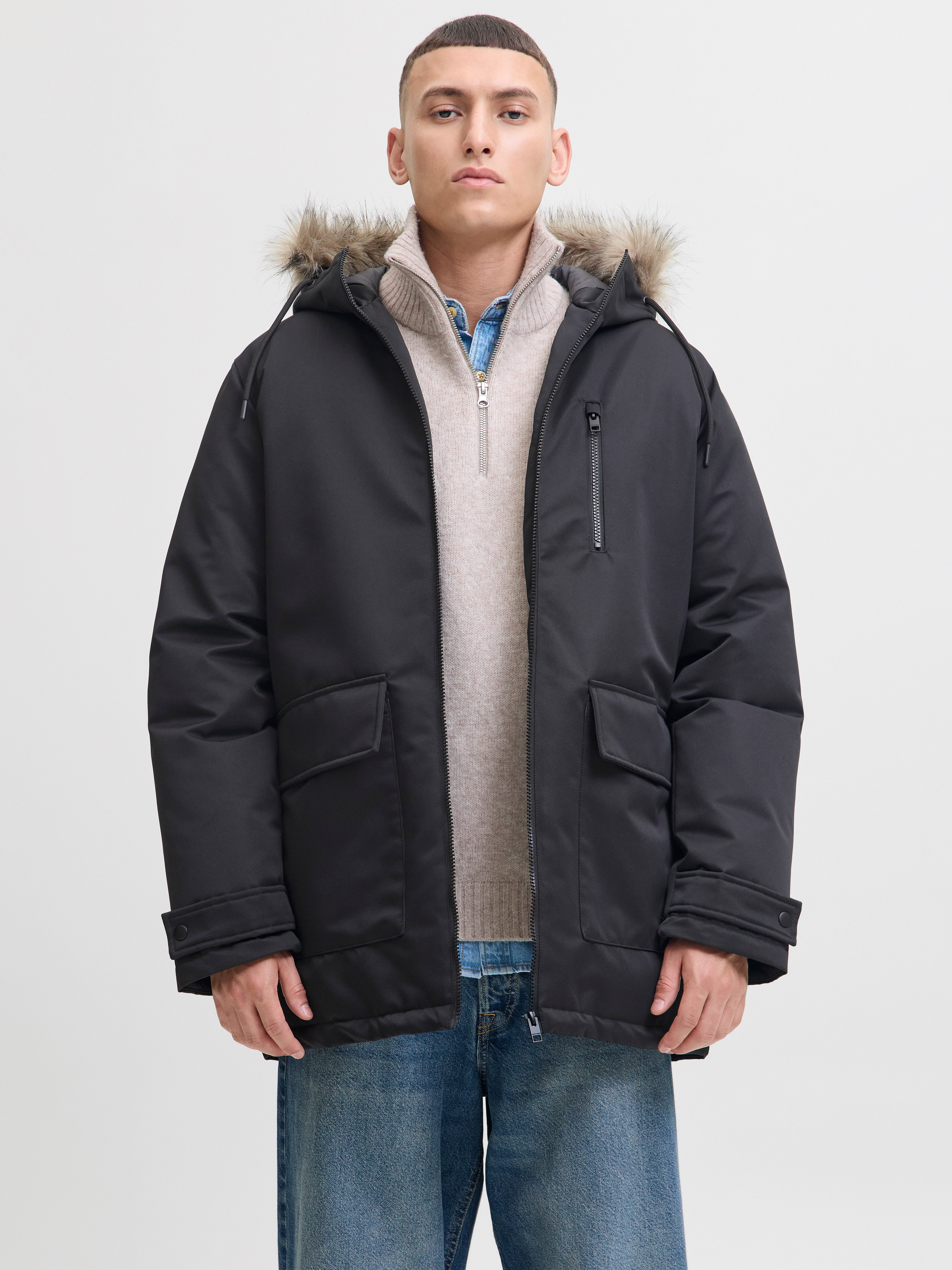 Jack & Jones Parka JJCHARLIE DETACHABLE FAUX FUR PARKA günstig online kaufen