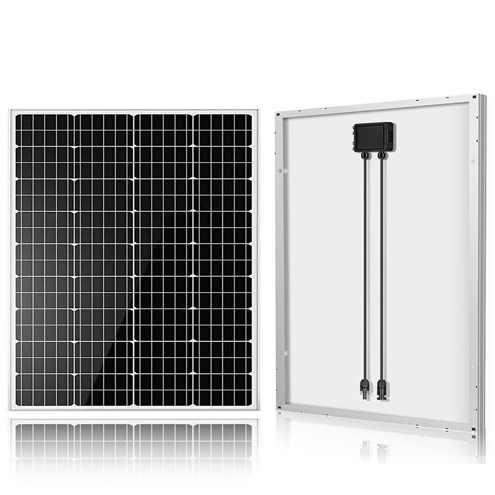 GLIESE Balkonkraftwerk 100W Solarpanel für Balkon Dach Wohnmobil Camper, 100 W, Monokristallin, (packung, 1-St., Solarmadul), Erweiterbar durch Serien- und Parallelschaltung