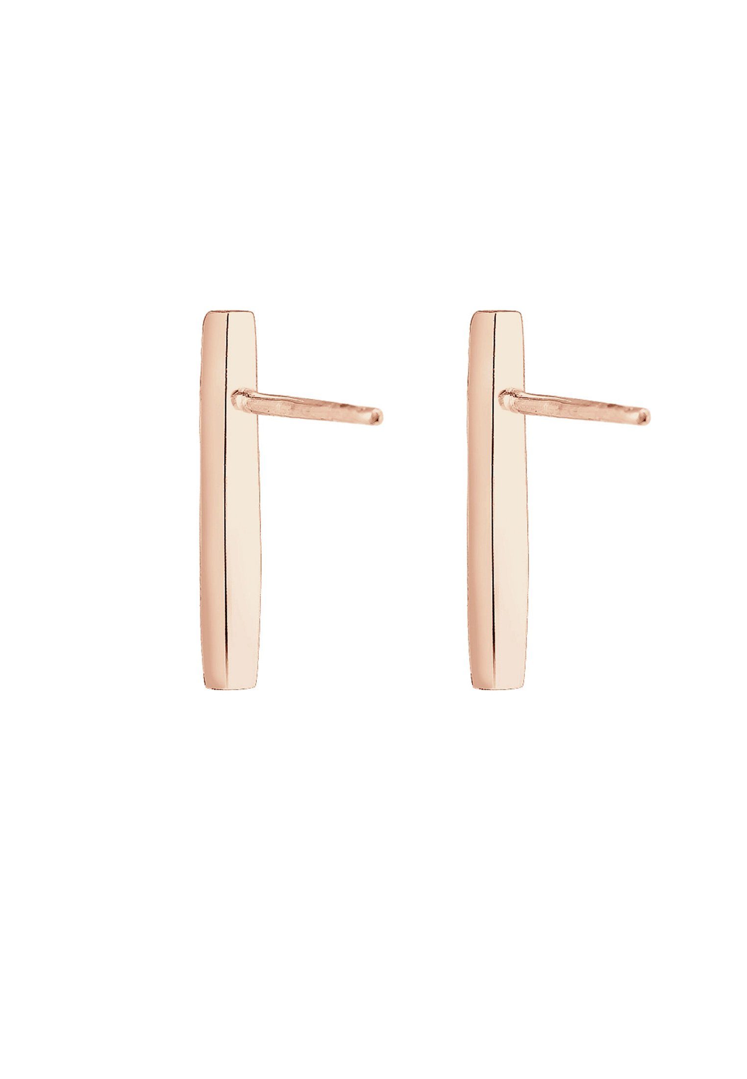 Elli Geo Silber, Rosegold Stab Trend Paar 925 Ohrstecker Minimal Geo