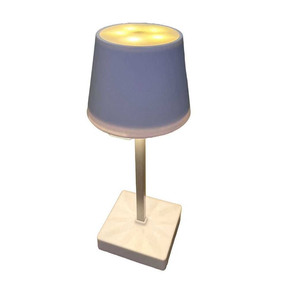 Star-Max Tischleuchte 35897 LED Tischleuchte Kunststoff grau 26x10cm 5+12 LED warmweiß