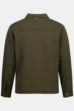 JP1880 Sweatshirt Hemd Overshirt Outdoor Sweat Kunstfellbesatz-Futter