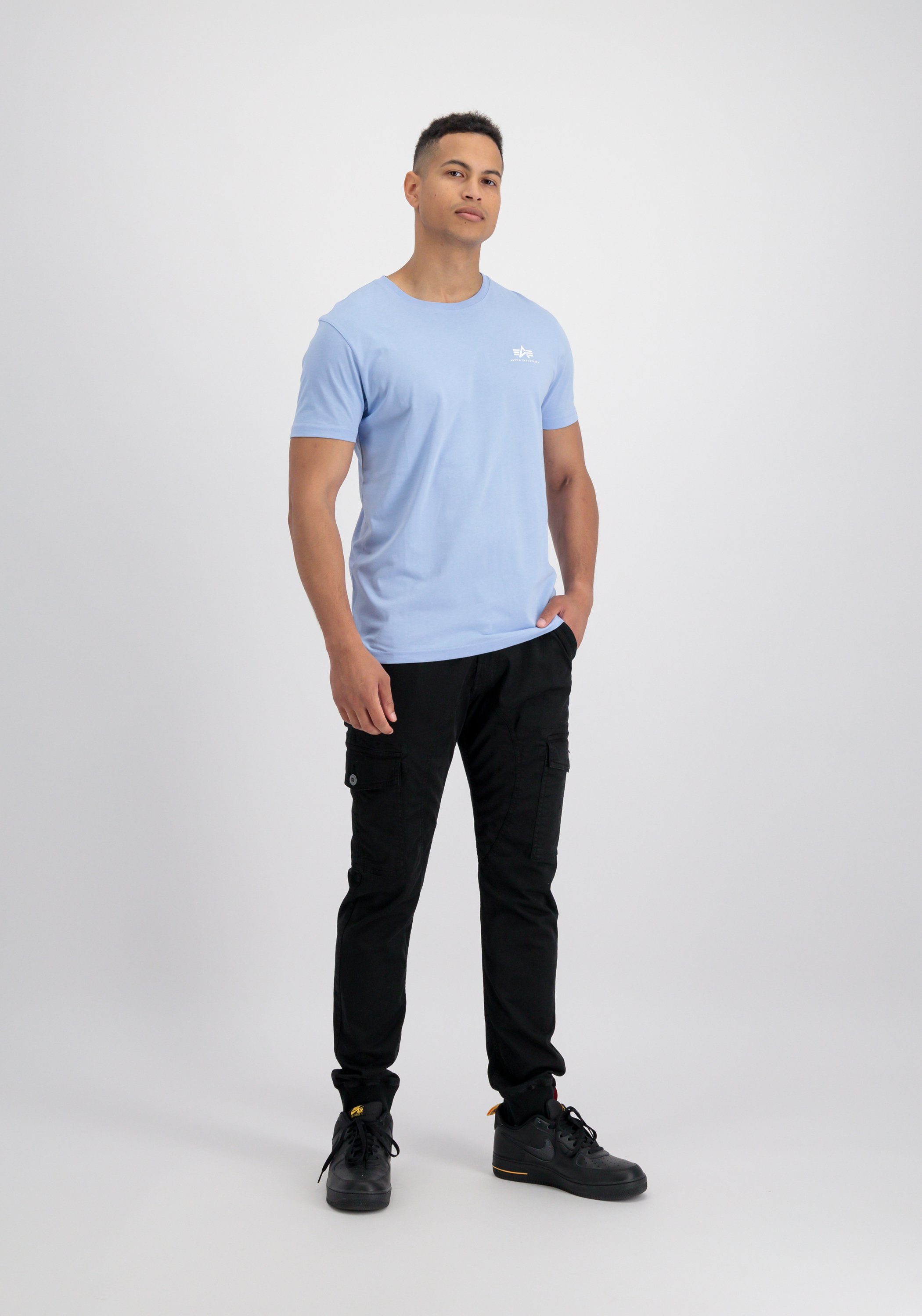 【Aufrichtigkeit】 Alpha Industries T-Shirt T-Shirts T Men - blue light Alpha Backprint Industries