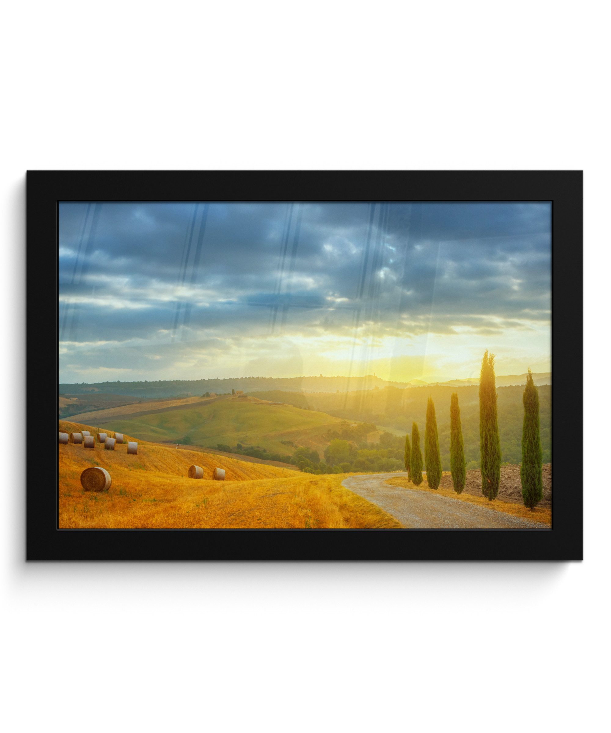 Poster Toskana - Heuballen - Sonne