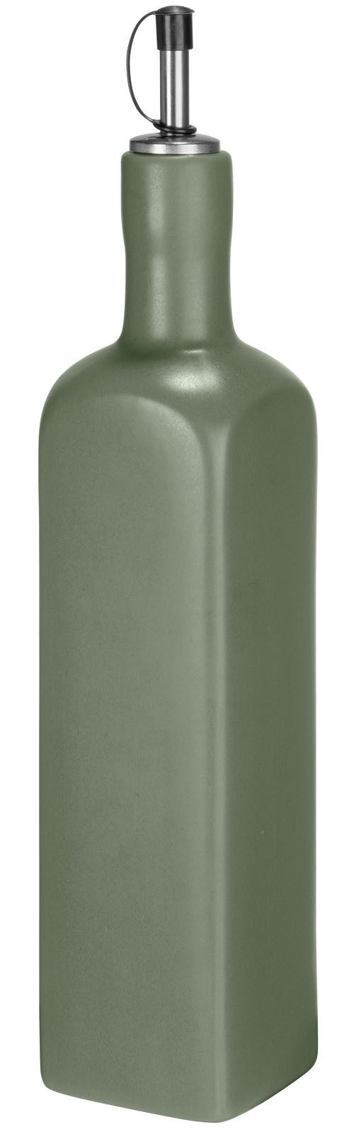 SCHÖNER WOHNEN-Kollektion Ölspender OLIVIA, (Set, 2-tlg), Öl- & Essigspender, Ölkaraffe aus Keramik, Edelstahl-Ausgießer, 600 ml