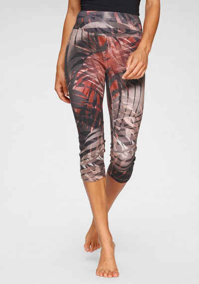 LASCANA ACTIVE Caprileggings Tropical mit abstraktem Palmenprint