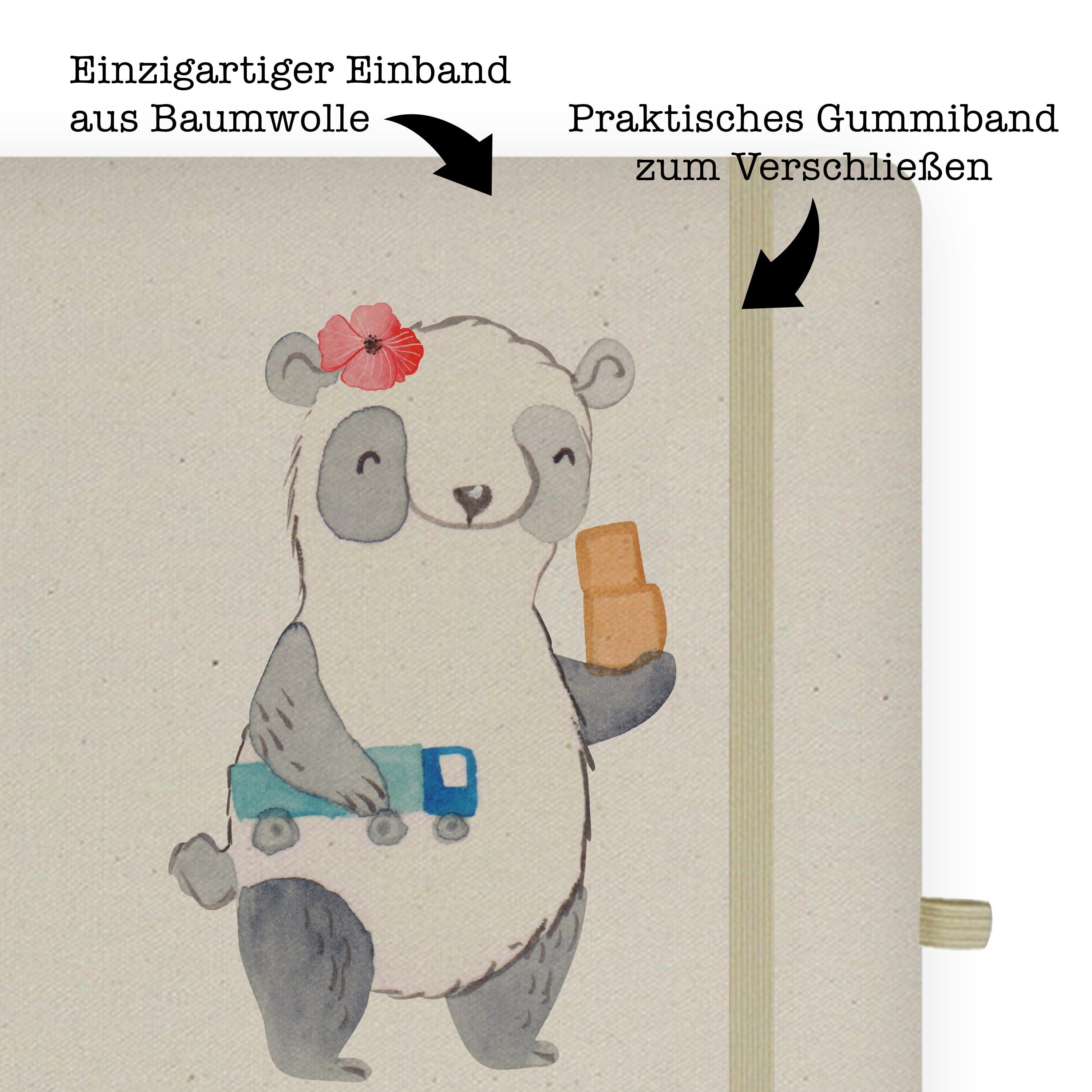 Notizbuch Skizzenbuch, Berufskraftfahrerin Mrs. S & Panda Geschenk, & Transparent mit - Mrs. Panda Mr. Mr. Herz -