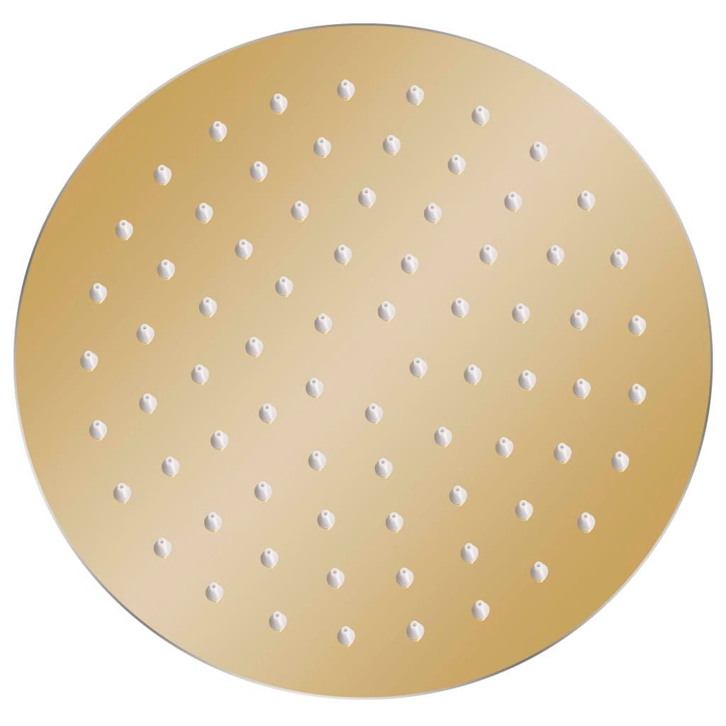 vidaXL Regenduschkopf Regenbrause Edelstahl 20 cm Rund Golden, (1-tlg) – Bild 2 von 5