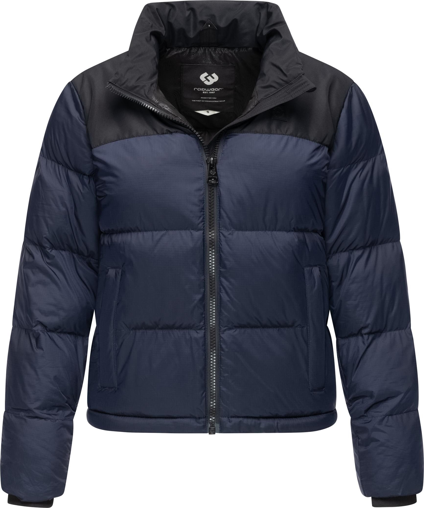 Ragwear Steppjacke Serah stylische Damen Winterjacke im Colourblocking-Design