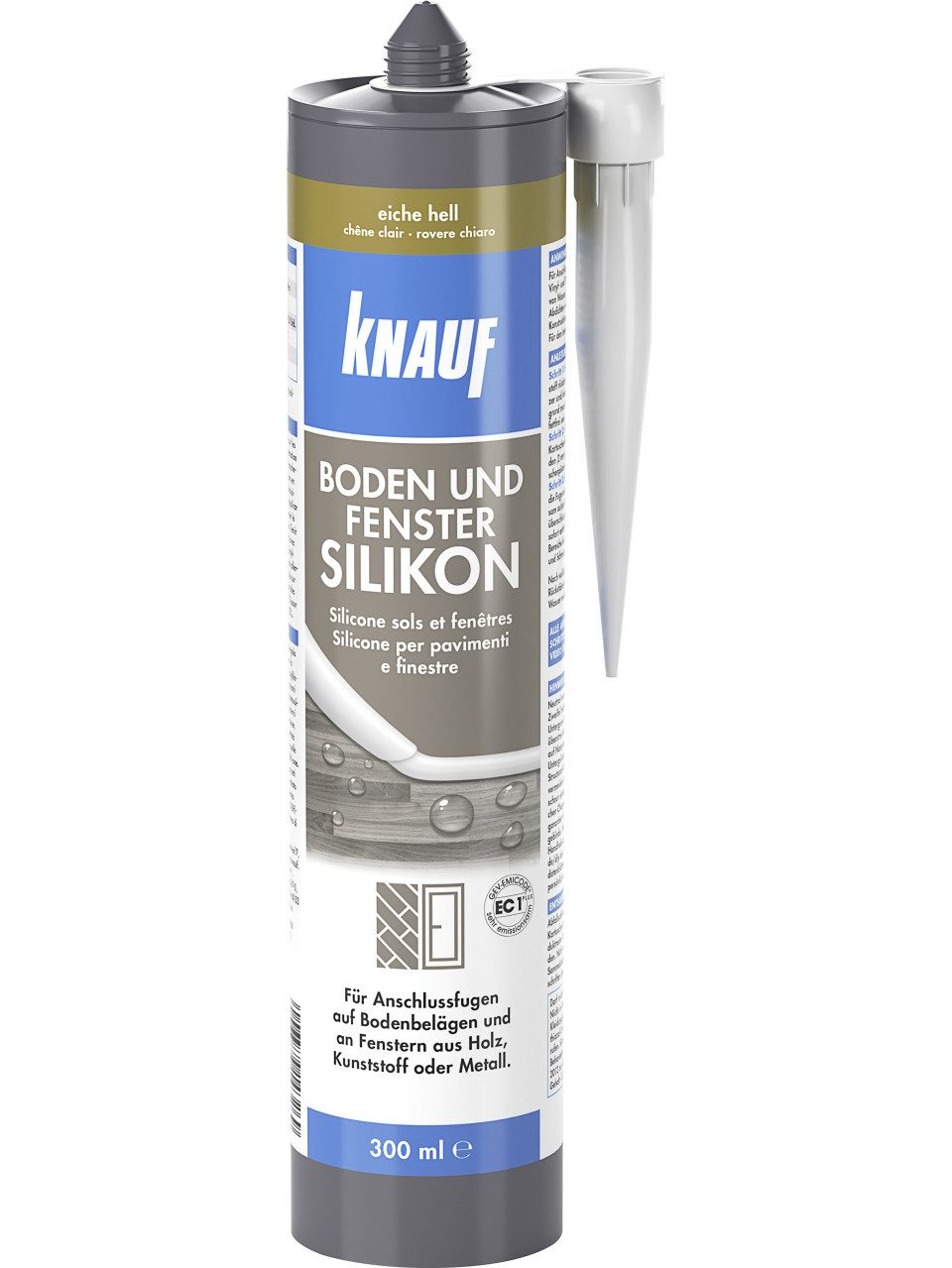 KNAUF Silikon Knauf Boden- & Fenster Silikon 300 ml eiche hell