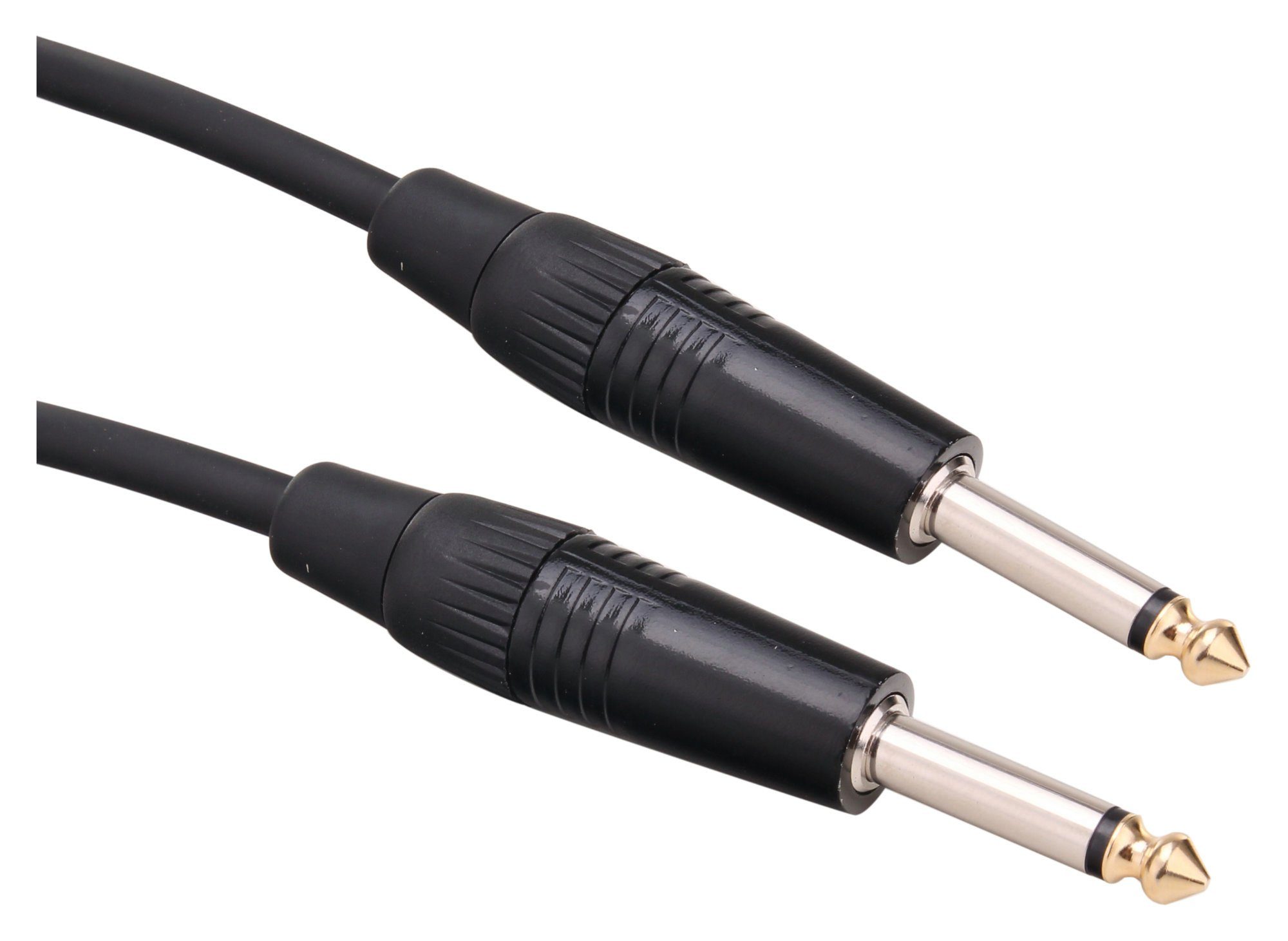 Pronomic Gitarrenkabel 10m - Ideal als Verbindungskabel zwischen Effektgeräten Instrumentenkabel, 6,3mm Klinke, 6,3mm Klinke (1000 cm), Vergoldete Steckerspitzen, Spannzangen-Zugentlastung