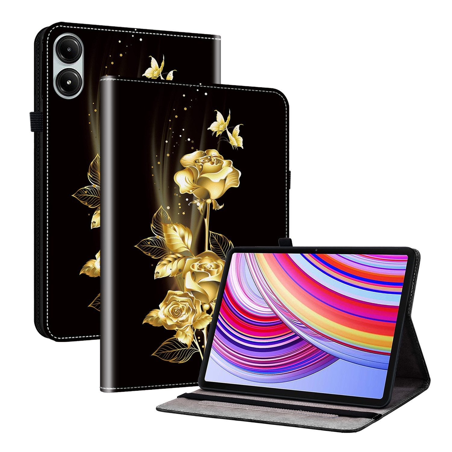 Wigento Tablet-Hülle Für Xiaomi Redmi Pad Pro 12.1 Kunstleder Tablet Tasche Hülle Motiv 1