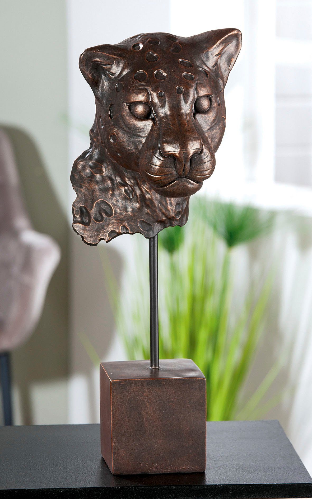Dekofigur Leopard Antique
