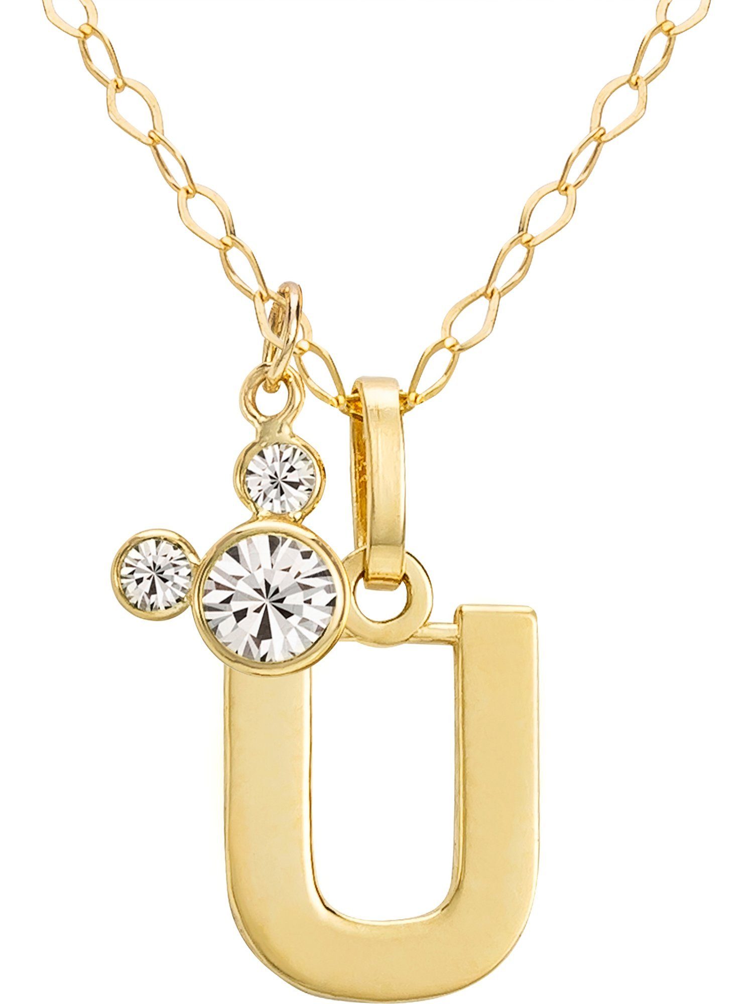 DISNEY Jewelry Collier Disney Mädchen-Kinderkette 375er Gelbgold Kristall U