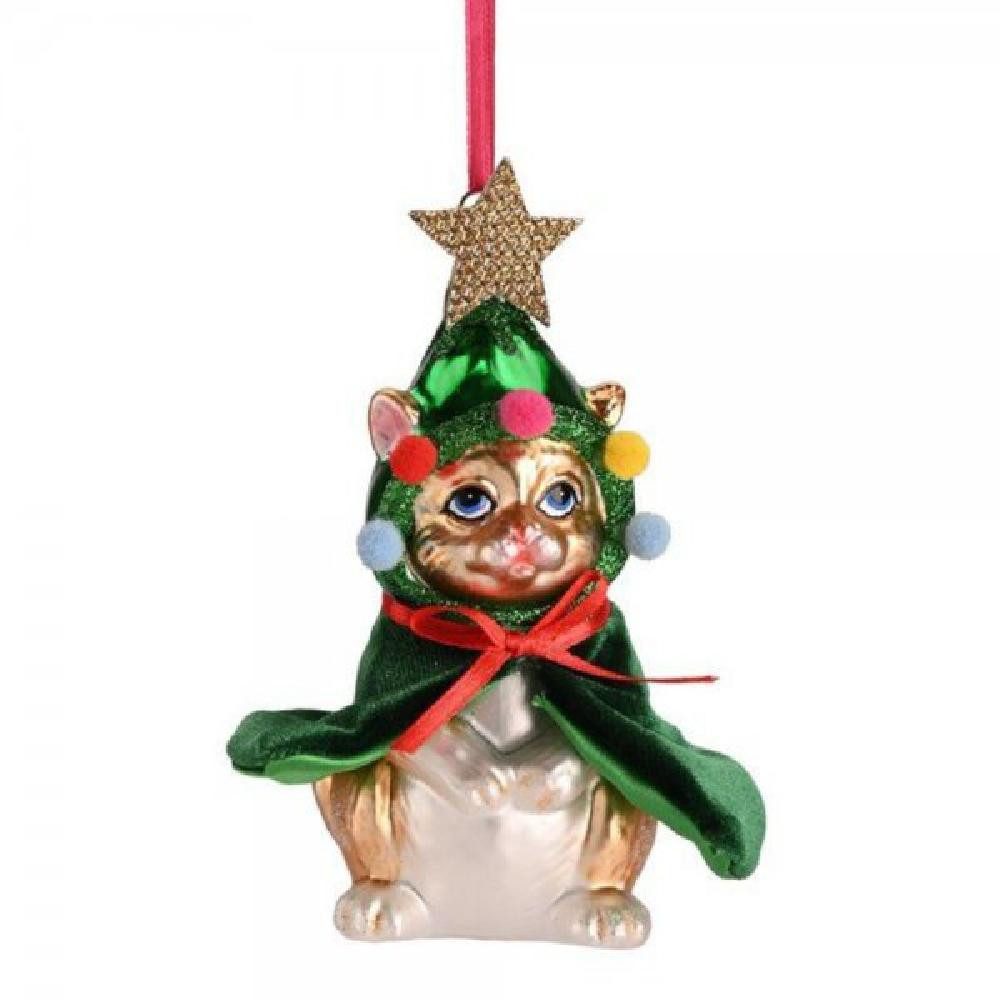 Giftcompany Weihnachtsbaumkugel Christbaumschmuck Katze Mit Weihnachtsbaumkostüm