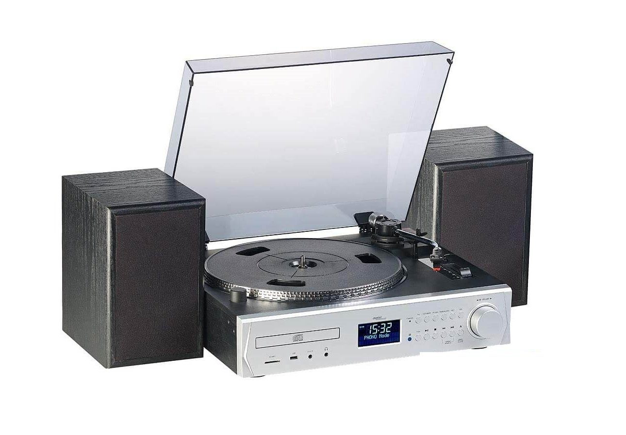auvisio auvisio Musikanlage MHX-620 Plattenspieler/Digitalisierer BT DAB+ CD Plattenspieler (Schallplatte, MC, BT, DAB+, CD, USB, MP3)