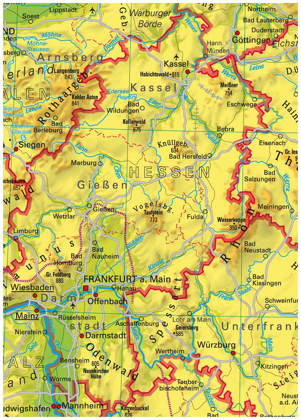 STIEFEL Pinnwand Deutschland physisch auf Wabenplatte zum Pinnen, 56 x 76 cm, inkl. Wandhalterung