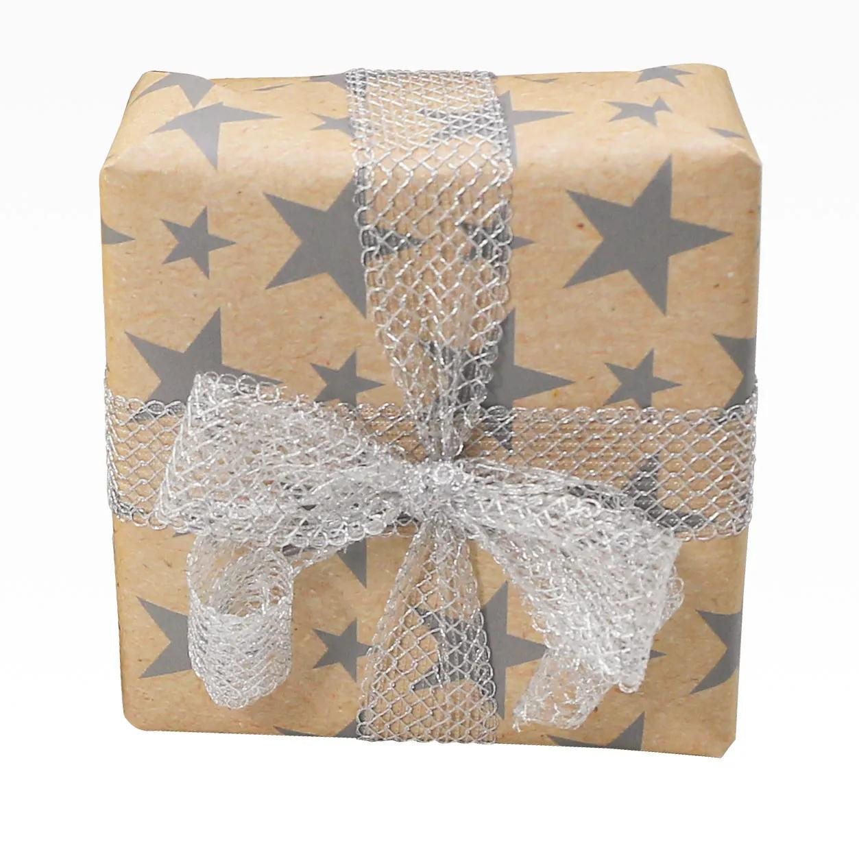 Thumbnail - CLAIREFONTAINE Geschenkpapier Geschenkpapierrolle Kraft 50x0,70m, Weihnachten Silber 223801C, Geschenkpapiere und Verpac...