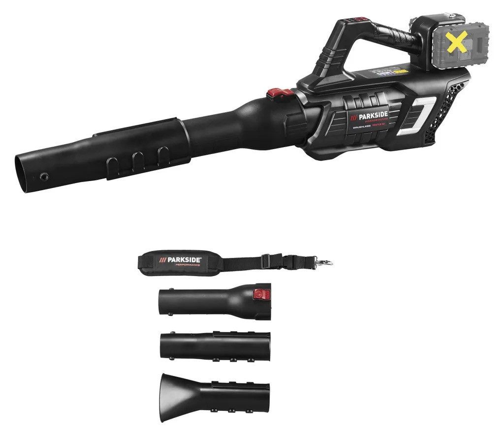 PARKSIDE PERFORMANCE® Akku-Laubbläser 40 V Akku-Turbinenlaubbläser PPATLB 40 A1, (Packung), 250 km/h Blasgeschwindigkeit