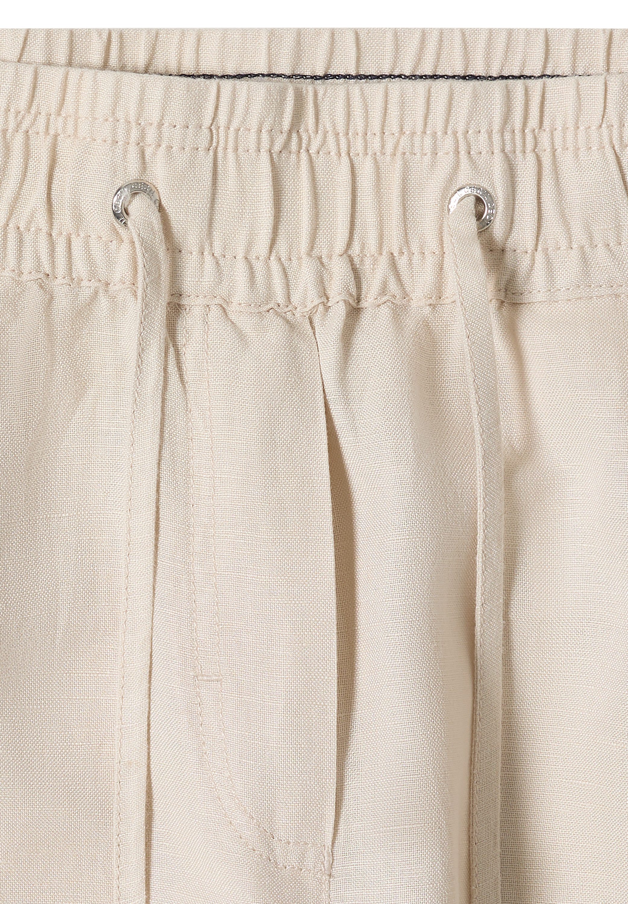 CECIL Schlupfhose High Waist Wide Leg Hose aus Leinenmix