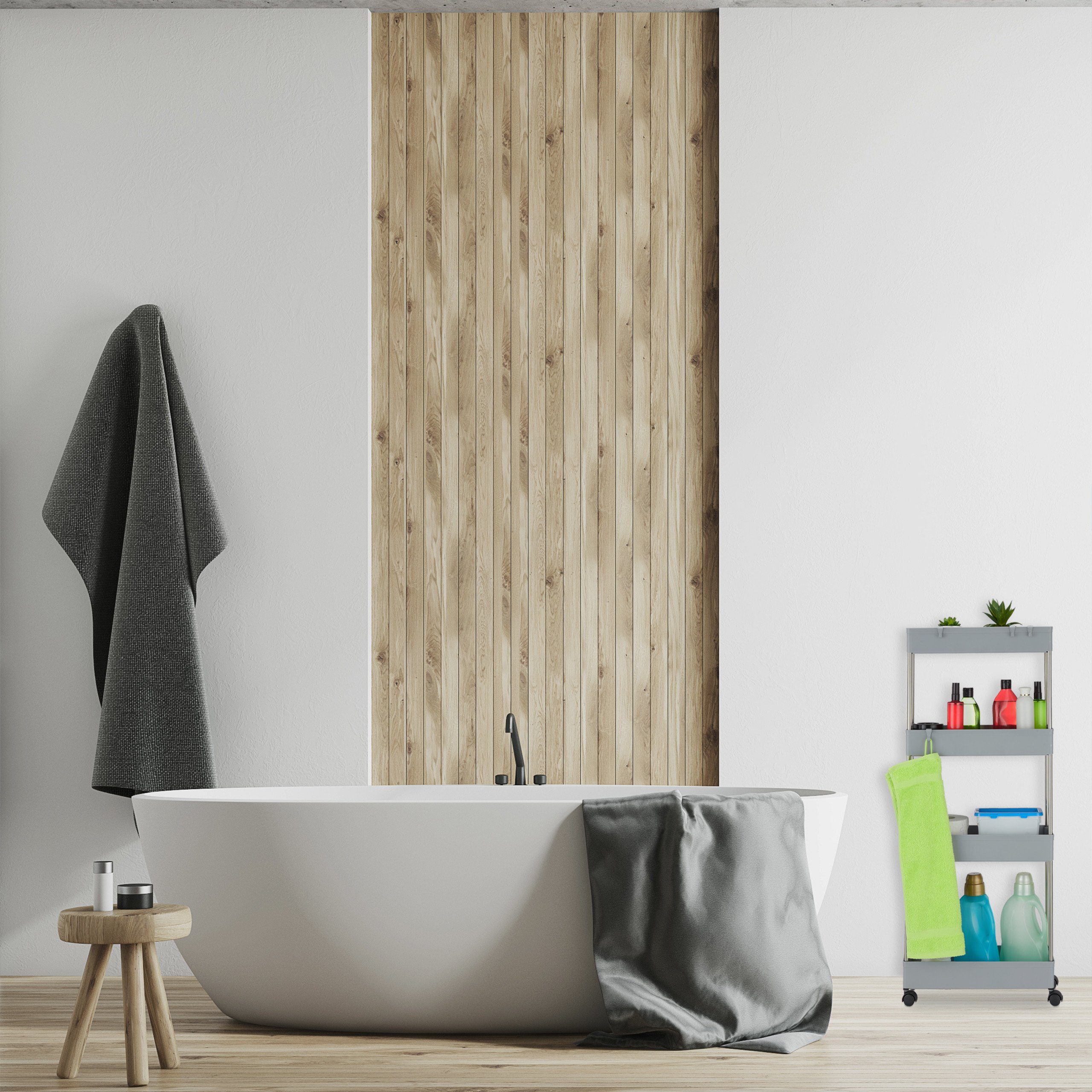 relaxdays Ablageregal Nischenwagen mit 4 Ebenen, grau günstig online kaufen