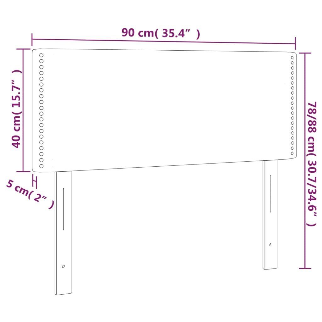 Kunstleder, vidaXL Kopfteil Kopfteil cm St) (1 Cappuccino-Braun 90x5x78/88