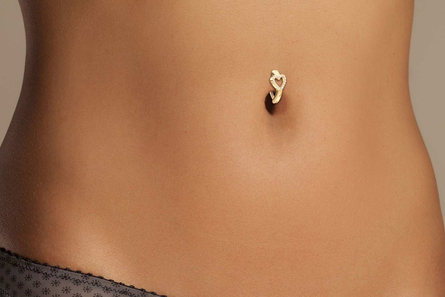 PIERCINGLINE Bauchnabelpiercing 14/18 Karat Gold Bauchnabelclicker BOGEN + günstig online kaufen