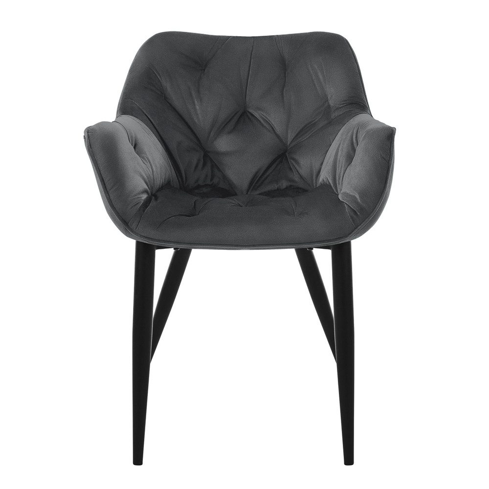 ML-DESIGN Stuhl Esszimmerstuhl mit Rückenlehnen und Armlehnen aus Samt mit günstig online kaufen