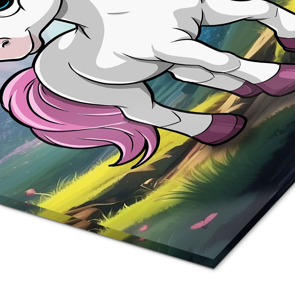 Posterlounge Wandbild Kleines Einhorn, A.DOUBLE.U, erhältlich als Poster, Leinwandbild, Wandsticker oder Acrylglasbild