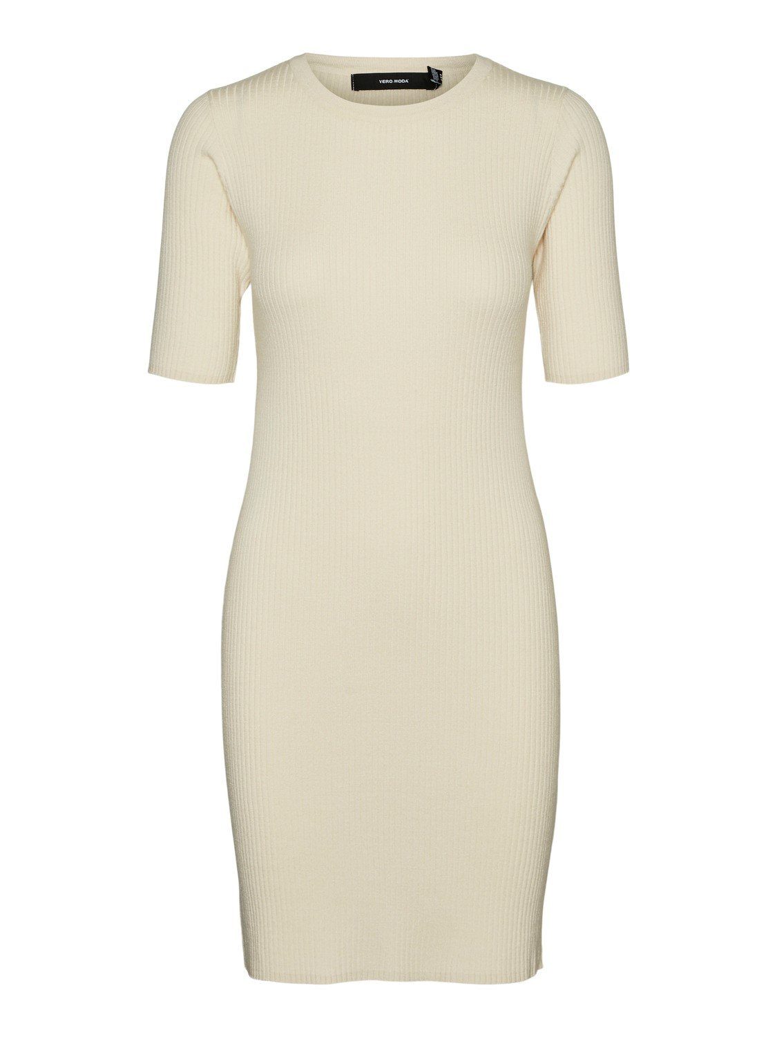 Vero Moda Shirtkleid »Enges Stretch Kleid Kurzarm Mini Rundhals Gerippt  VMGOLD« (kurz, 1-tlg., slim fit) 4111 in Weiß online kaufen | OTTO