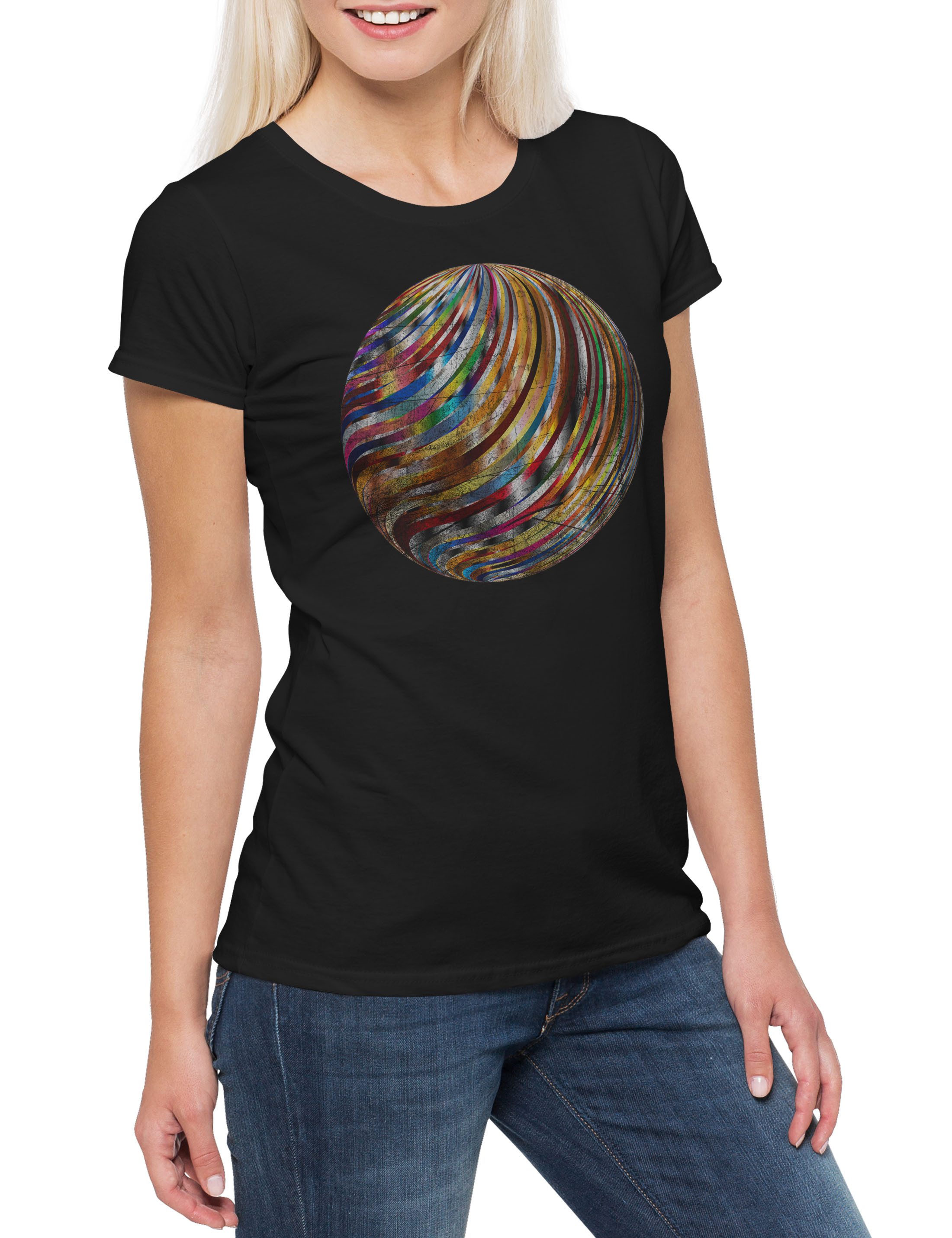 Urban Backwoods Print-Shirt Disco Ball Damen günstig online kaufen