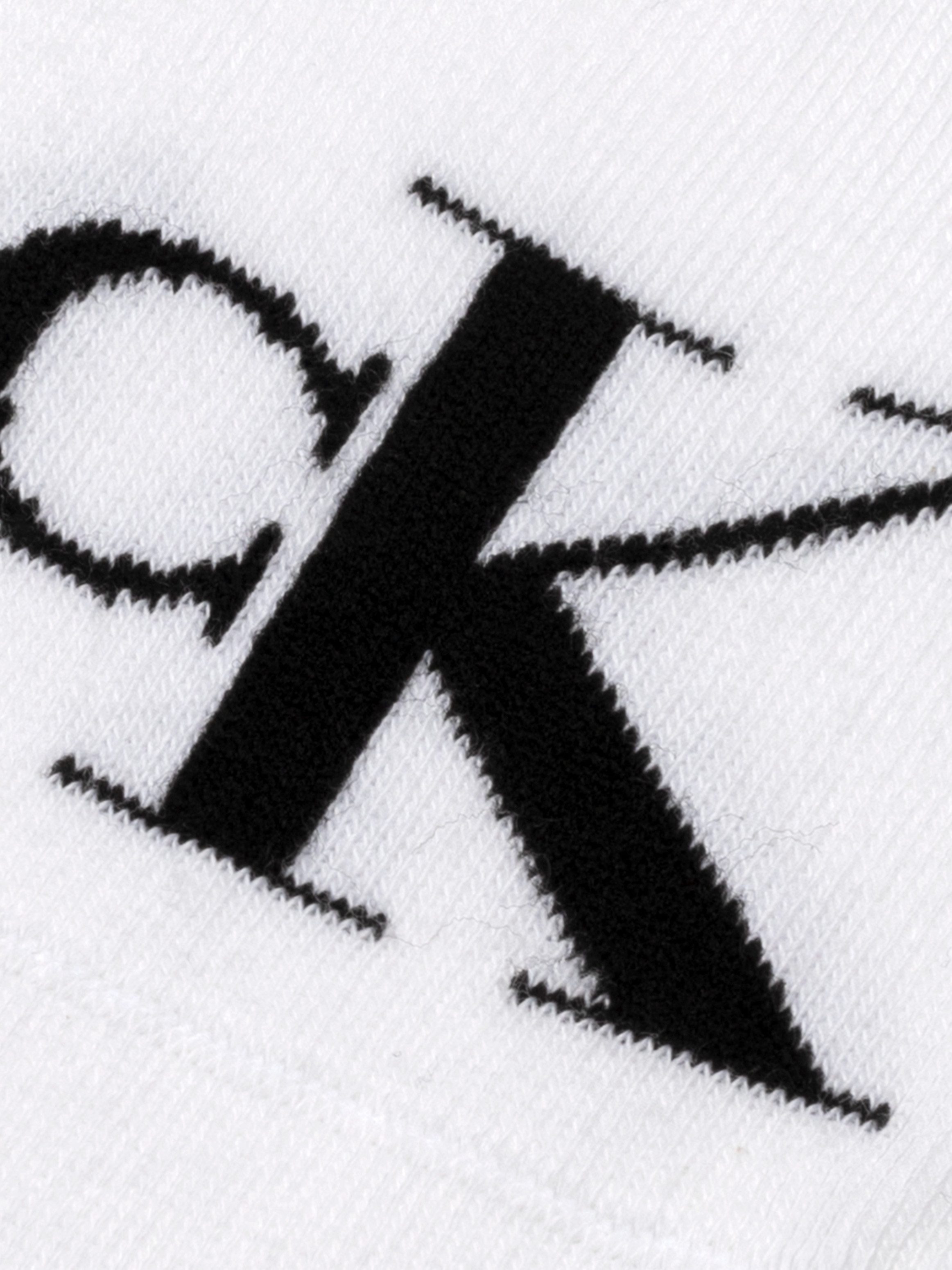 Calvin Klein Jeans Füßlinge CKJ WOMEN FOOTIE HIGH CUT MONOGRAM (2 Paar) hoch geschnittene Silhouette, Cotton-Mix, elastisch