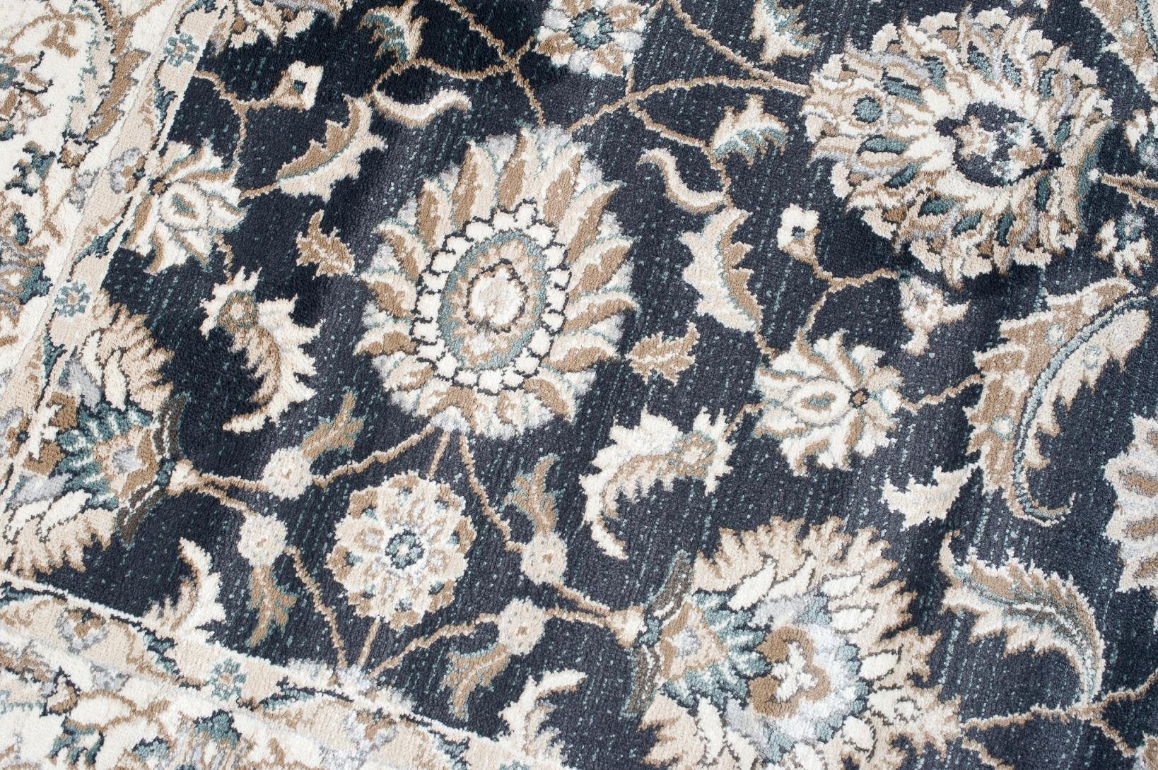 Mazovia Orientteppich Oriente Teppich - Traditioneller Teppich Orient Schwarz Beige, 60 x 100 cm, Geeignet für Fußbodenheizung, Pflegeleicht, Wohnzimmerteppich