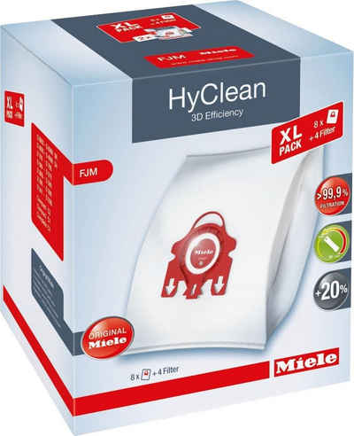 Miele Staubsaugerbeutel und Filter HyClean 3D Efficiency FJM, passend für MIELE, XL-Pack