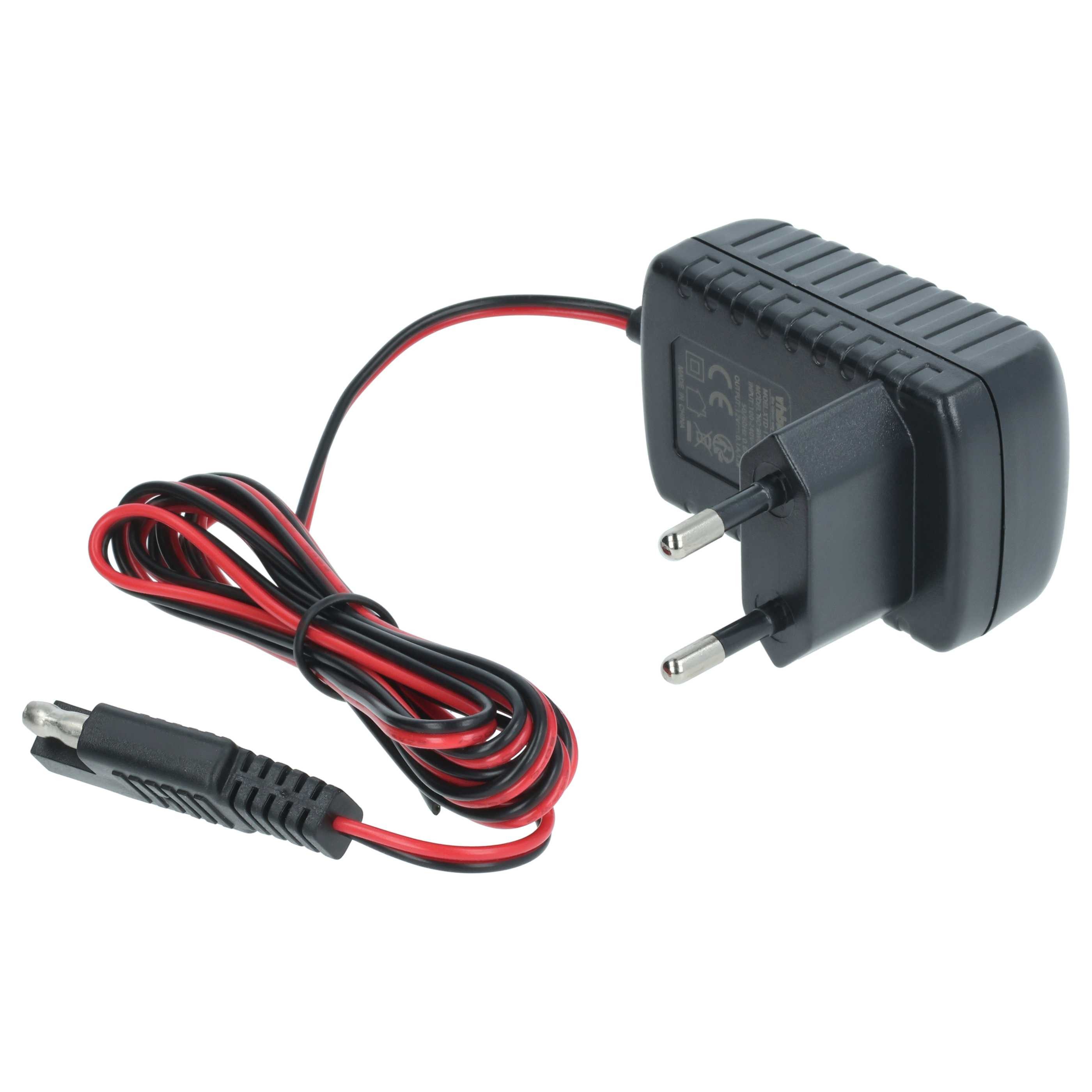 vhbw passend für Sabo Rasenmäher Akku Starter-Set Ladegerät, Ladekabel für Starter Batterien in Rasenmähern mit Elektrostart