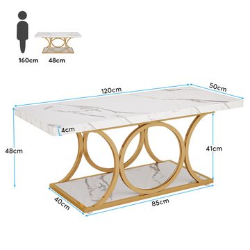 Tribesigns Couchtisch Beistelltisch, Cocktailtisch,Teetisch Akzentmöbel für Wohnzimmer