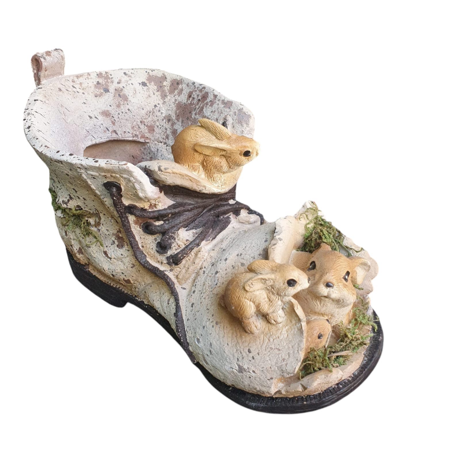 Aspinaworld Gartenfigur Pflanzschuh mit Hasenfamilie zum günstig online kaufen