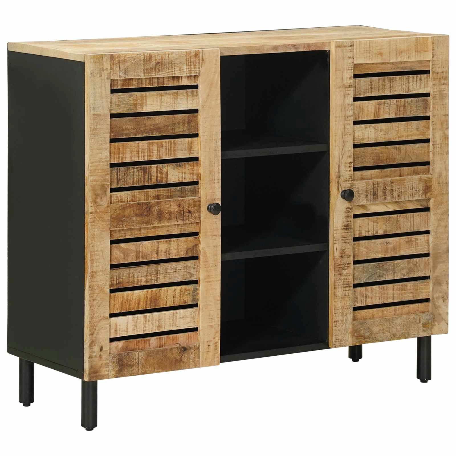 vidaXL Schranksystem Stauraumschränke Natur 90 x 33 x 75 cm Massivholz (1-St)
